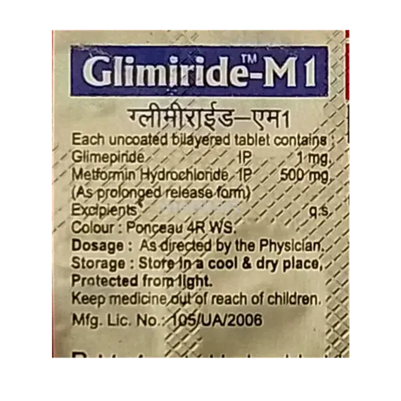 glimiride m1 tablet 10's
